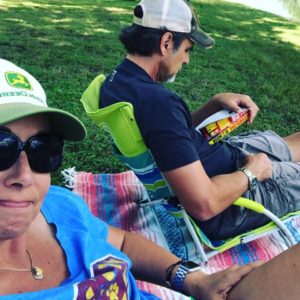 Allison and Bill in a park
